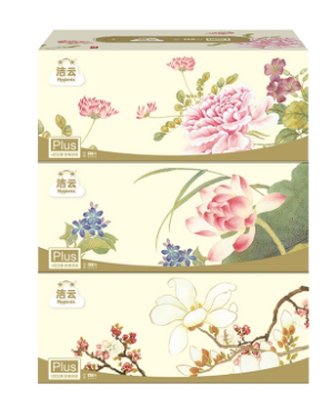 JIEYUN/洁云 面纸 13213302 福瑞国色 136抽 单位:盒