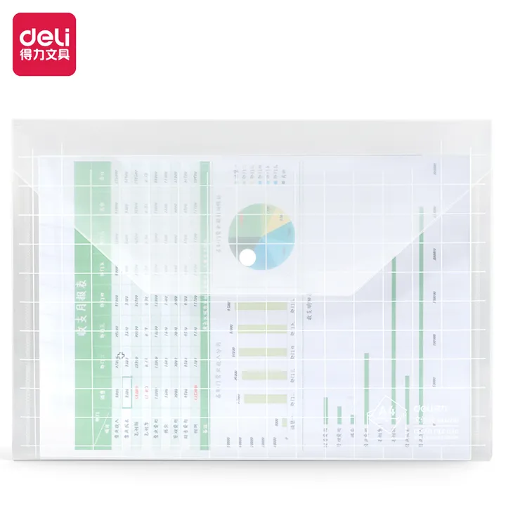 DELI/得力 文件袋 5501B 颜色：透明 单位:个