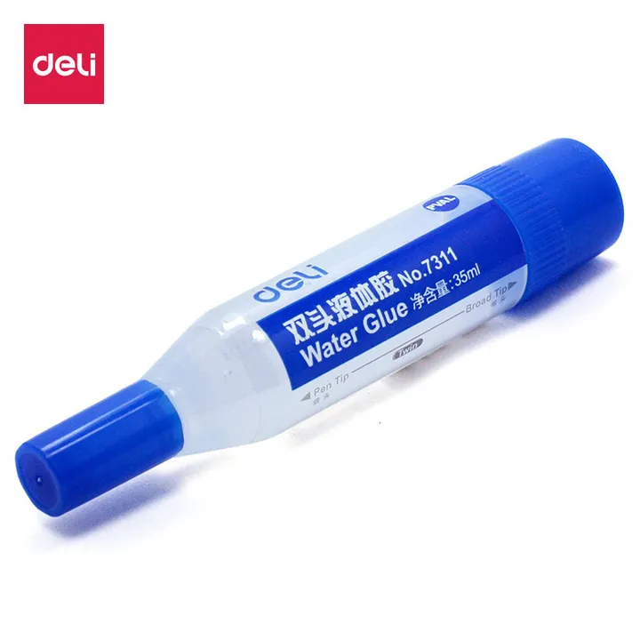 DELI/得力 双头液体胶 7311 颜色：蓝色 容量：35ml 单位:瓶
