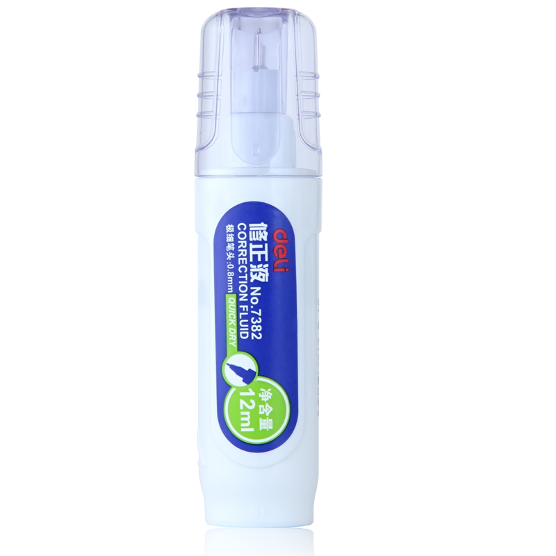 DELI/得力 修正液 7382 颜色：白色 容量：12mL 单位:只