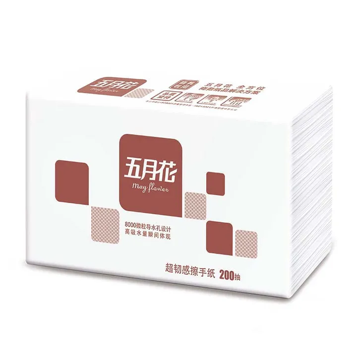 MAYFLOWER/五月花 超韧感双层擦手纸 A181600 超韧感双层 200张 单位:箱