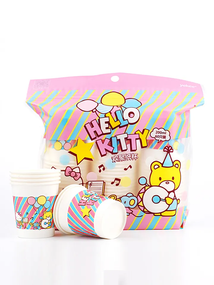 YEKEE/宜洁 纸杯 K-9557 Hello Kiy 200ml 60只 单位:包