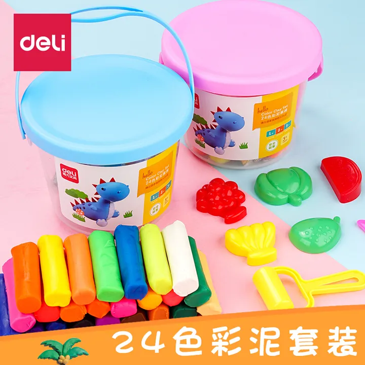 DELI/得力 彩泥 7031 尺寸：110×135mm 颜色：蓝色 单位:桶