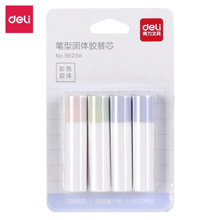 DELI/得力 笔型固体胶替芯 9629A 混色 单位:卡