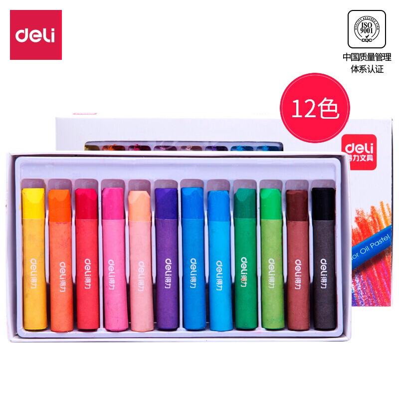 DELI/得力 油画棒 72086 颜色：混色 单位:盒