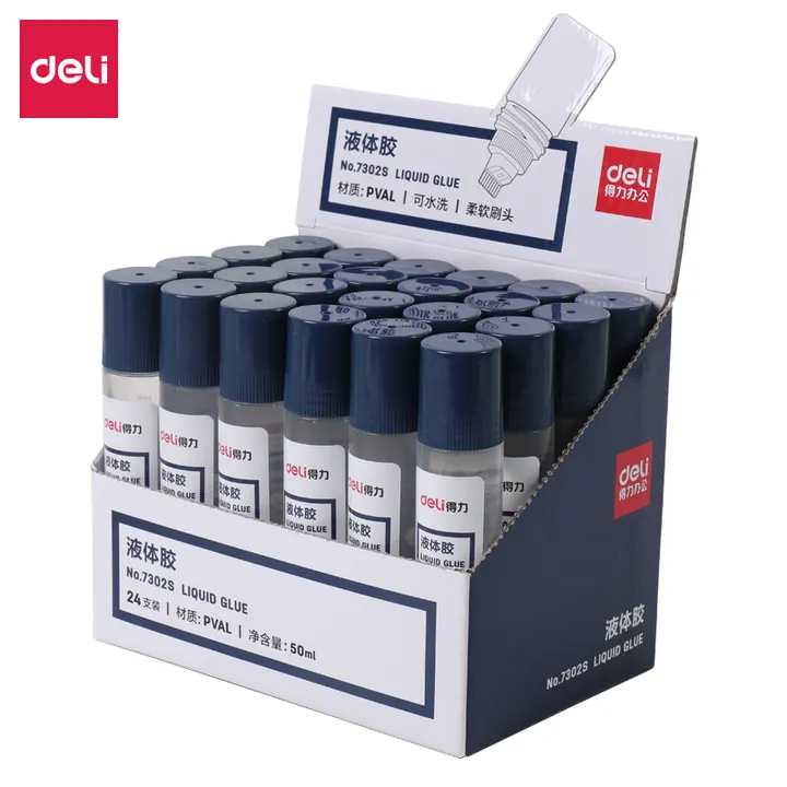 DELI/得力 刷片液体胶 7302S 颜色：透明 容量：50mL 单位:支