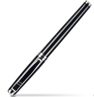 DELI/得力 思达签字笔 S86 0.5mm子弹头 黑色 笔壳黑色 单位:盒