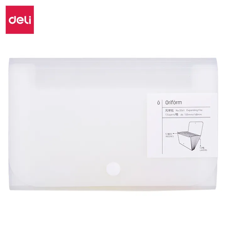 DELI/得力 13格迷你风琴包 5561 颜色：绿色 规格：16mm 尺寸：178×110 单位:只