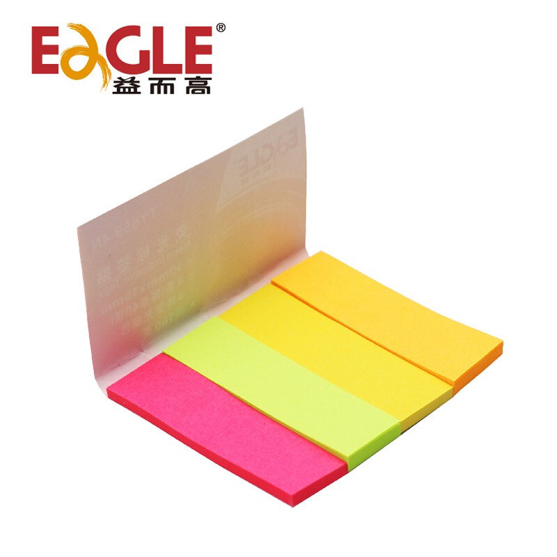 EAGLE/益而高 告示贴 TY659-4N 15×50mm 40张×4条 橙黄绿玫红四色混合 1包 单位:个