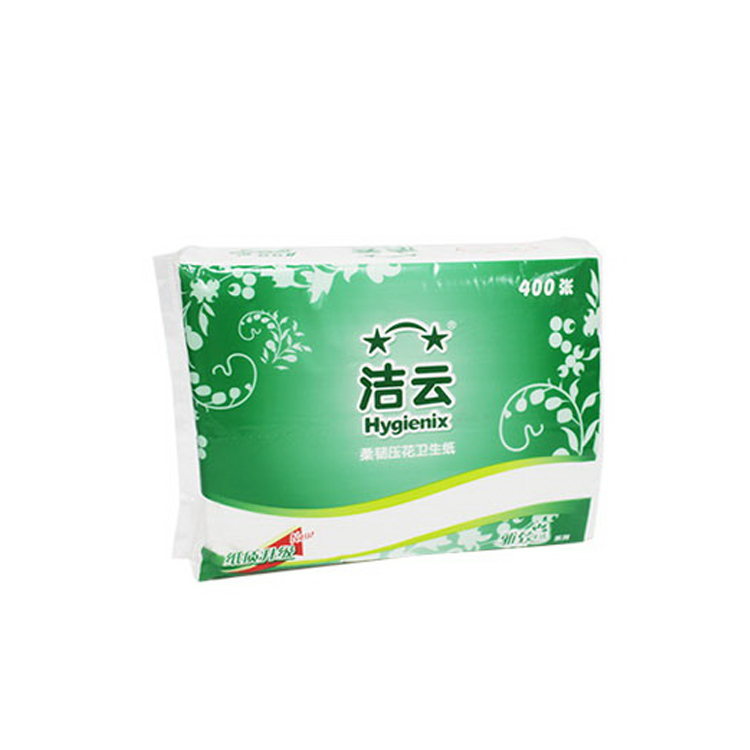 JIEYUN/洁云 卫生纸 10370002 柔韧压花 400张 单位:箱