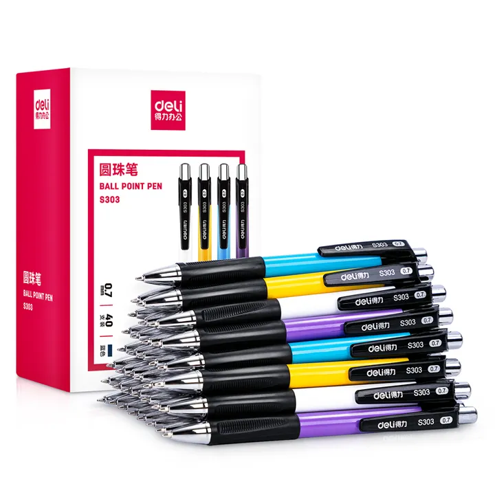 DELI/得力 圆珠笔 S303 颜色：蓝色 单位:支