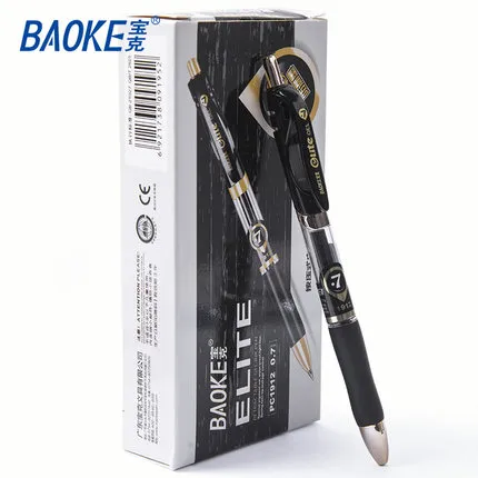 BAOKE/宝克 按压式中性笔 PC1912 颜色：黑色 规格：0.7mm 单位:支
