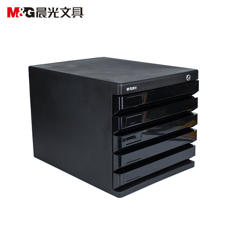 M&G/晨光 五层带锁文件柜 ADM95298 颜色：黑色 单位:个