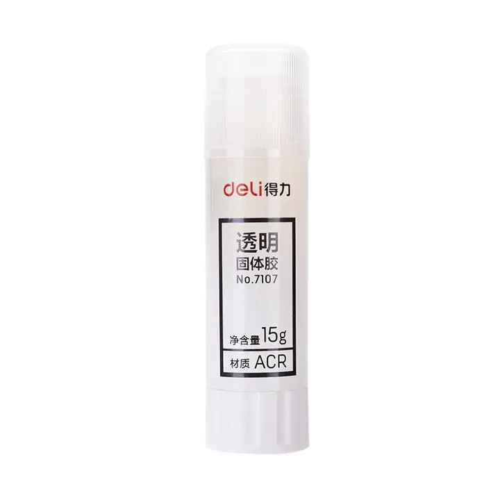 DELI/得力 固体胶 7107 净重：15g 颜色：透明 单位:支
