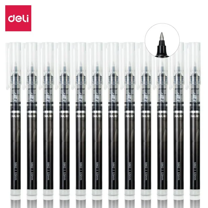 DELI/得力 直液式走珠笔 S862 颜色：黑色 单位:支