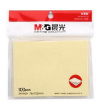 M&G/晨光 优事贴 YS-04 尺寸：76×102mm 颜色：黄色 页数：100页 单位:本