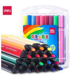 DELI/得力 粗三角杆水彩笔 70657 颜色：混色 单位:盒