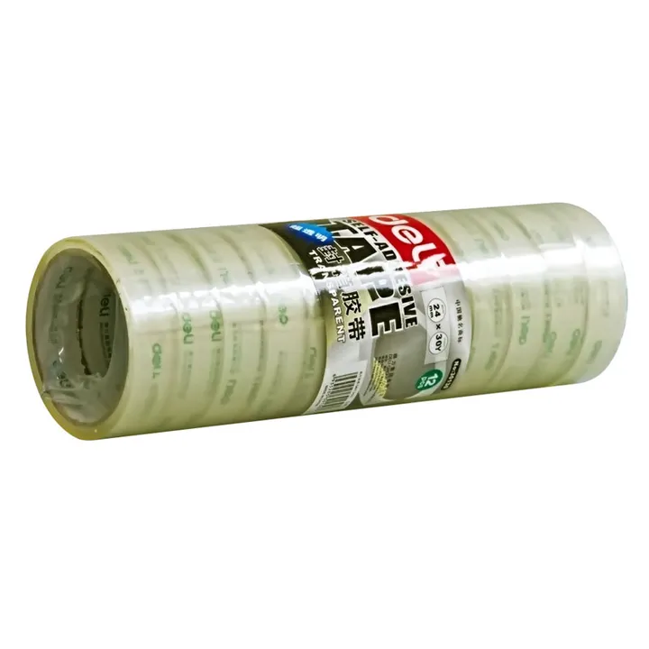 DELI/得力 封箱胶带 30130 尺寸：30y×24mm 包装数：12卷装 颜色：透明 单位:筒