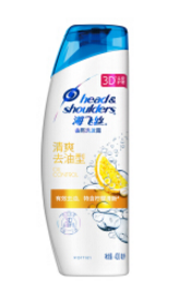 HEAD&SHOULDERS/海飞丝 洗发露 去屑 清爽去油型 400ml 单位:瓶