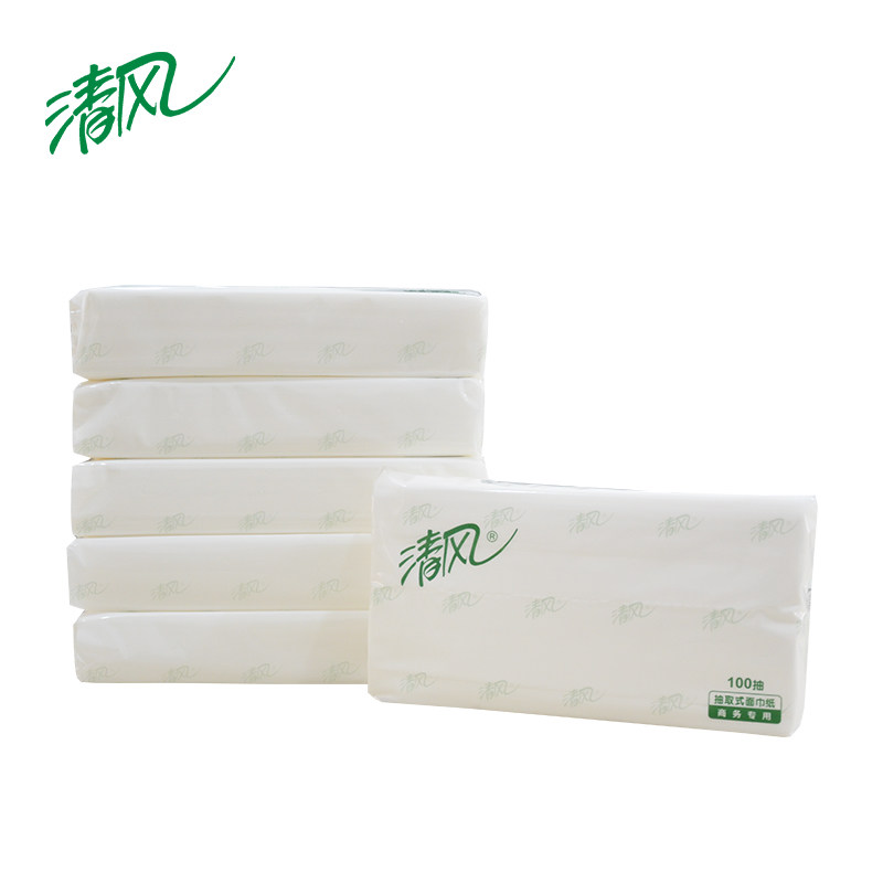 BREEZE/清风 面纸 B312YZ 100抽 双层 单位:箱