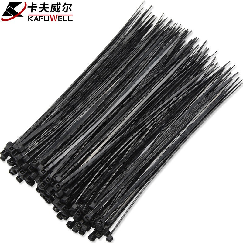 KAFUWELL/卡夫威尔 自锁式尼龙扎带 OT2899G 尺寸：3.6×200mm 包装数：100支装 颜色：黑色 单位:包