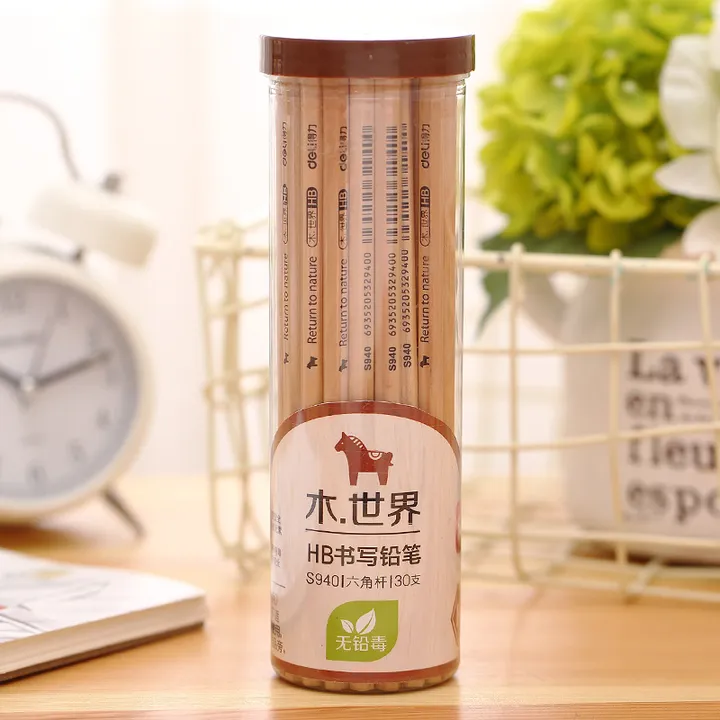 DELI/得力 HB铅笔 S940 原木色 单位:筒