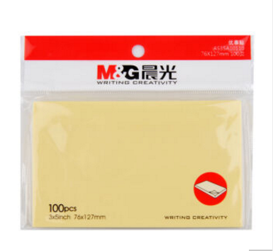 M&G/晨光 优事贴 YS-05 尺寸：76×127mm 颜色：黄色 页数：100页 单位:个