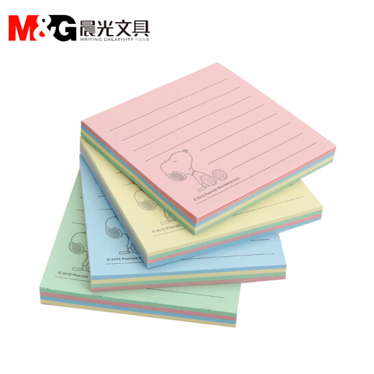 M&G/晨光 多彩便条贴 YS-80 3X3 80页Snoopy横线 单位:本