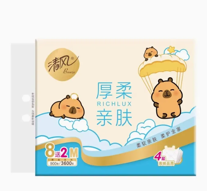 BREEZE/清风 面巾纸 BRA1MH 厚柔系列4层90抽 单位:箱