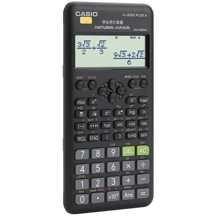 CASIO/卡西欧 计算器 FX-82ESPLUSABK 颜色：黑色 单位:只