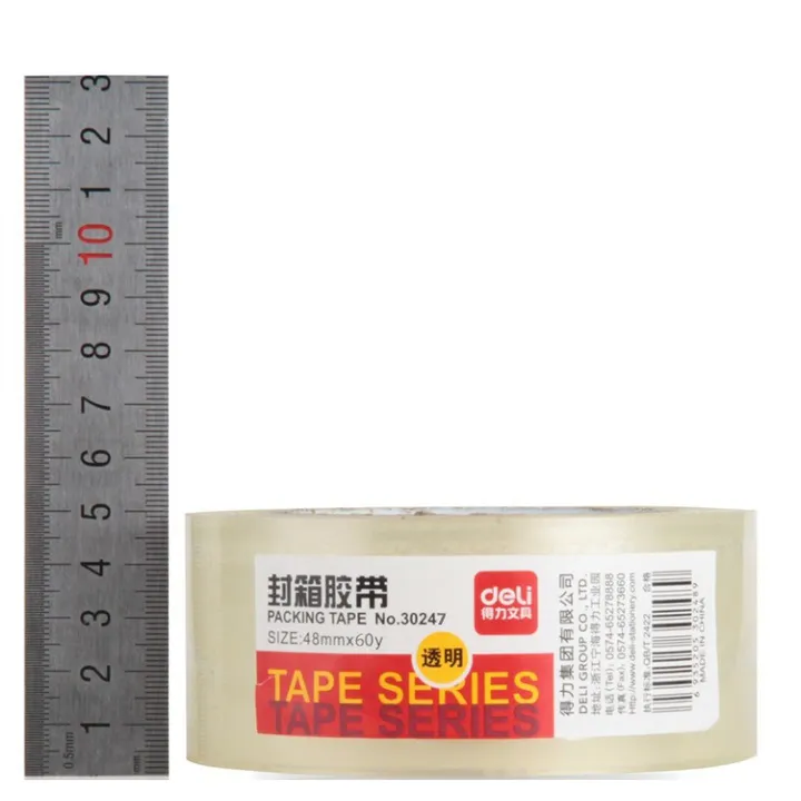 DELI/得力 封箱胶带 30247 尺寸：40y×48mm 颜色：透明 单位:卷