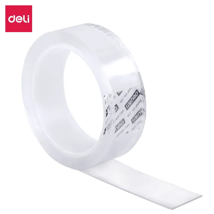 DELI/得力 双面透明胶带 33601 尺寸：1mm×30mm×3m 颜色：透明 包装数：1卷 单位:袋