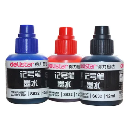 DELI/得力 记号笔墨水 S632 颜色：蓝色 容量：12ml 单位:瓶