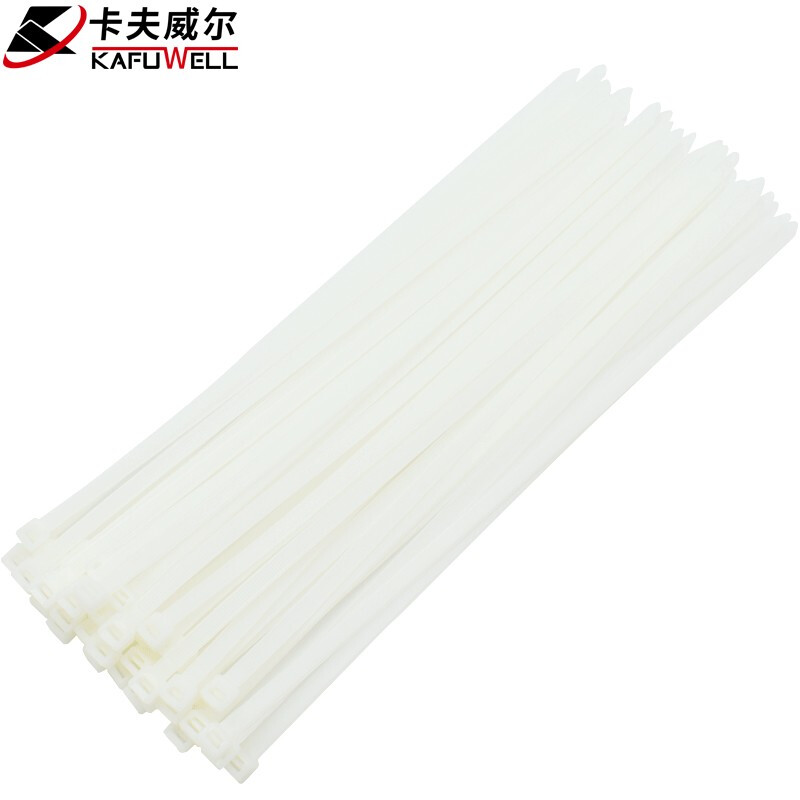 KAFUWELL/卡夫威尔 自锁式尼龙扎带 OT3043GG 尺寸：7.6×400mm 包装数：50支装 颜色：白色 单位:包