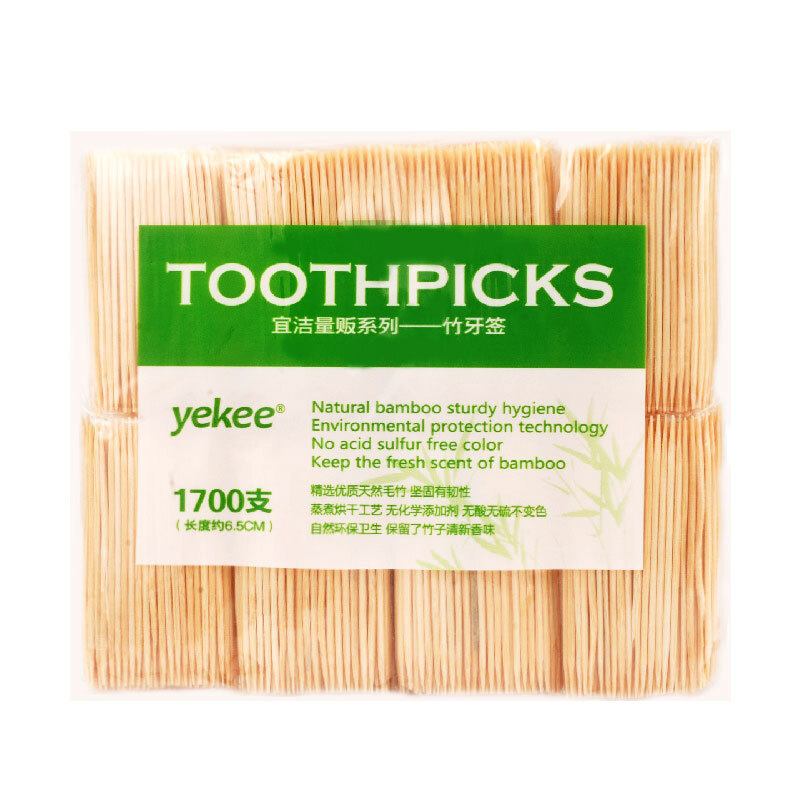 YEKEE/宜洁 竹牙签 Y-9893 包装数：1700枚 单位:包