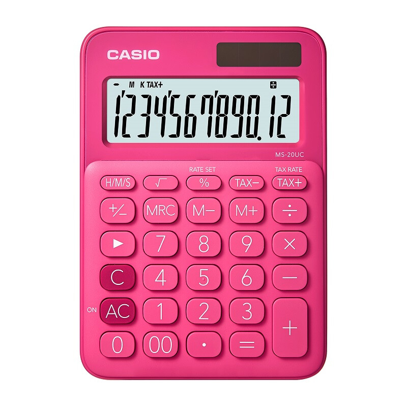 CASIO/卡西欧 少女计算器 MS-20UC 颜色：红色 单位:个