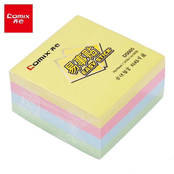 COMIX/齐心 易事贴 D5005 强力系列 3X3英寸配色 单位:包