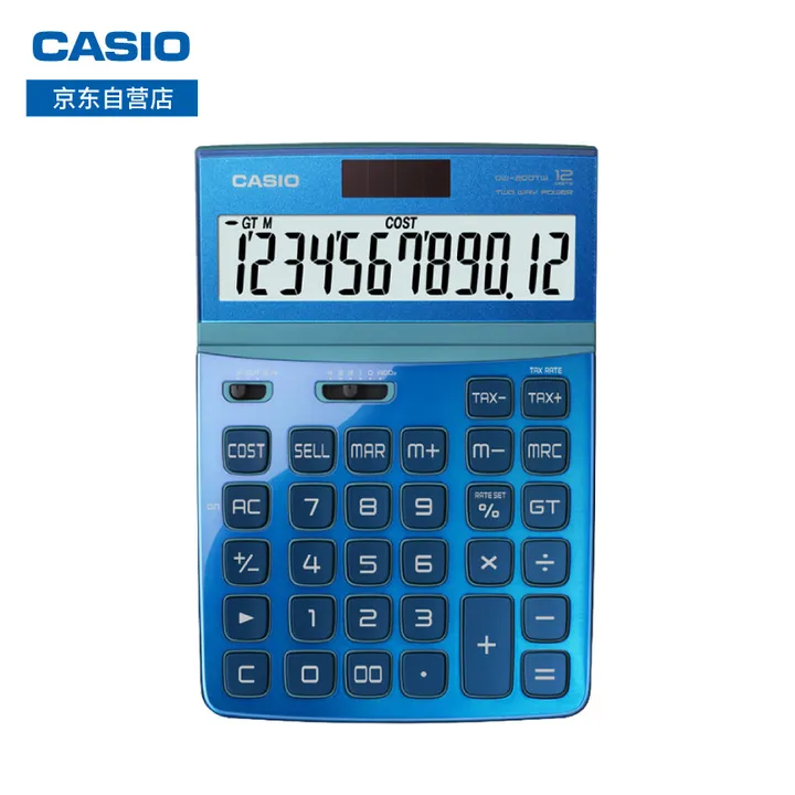 CASIO/卡西欧 计算器 DW-200TW-BU 颜色：蓝色 单位:只