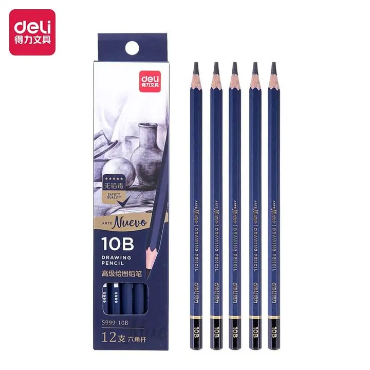DELI/得力 高级绘图铅笔 S999-10B 颜色：蓝色 单位:盒