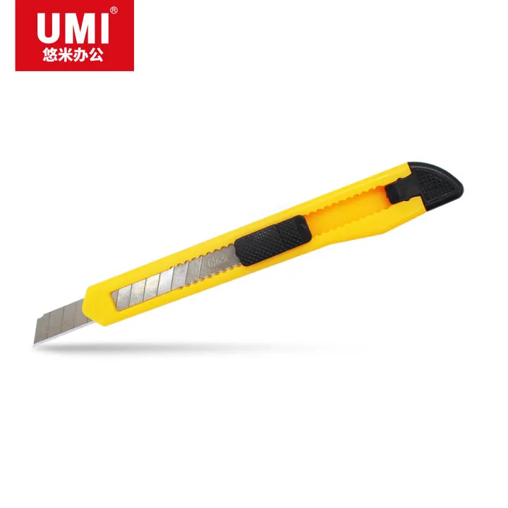UMI/悠米 美工刀 B02102Y 经济型塑料 小号 黄 单位:把