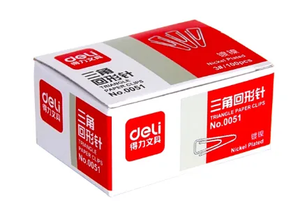 DELI/得力 回形针 0051 (100枚/盒) 银色 单位:盒