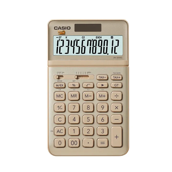 CASIO/卡西欧 时尚办公计算器 JW200-SC-GD (金) 单位:只