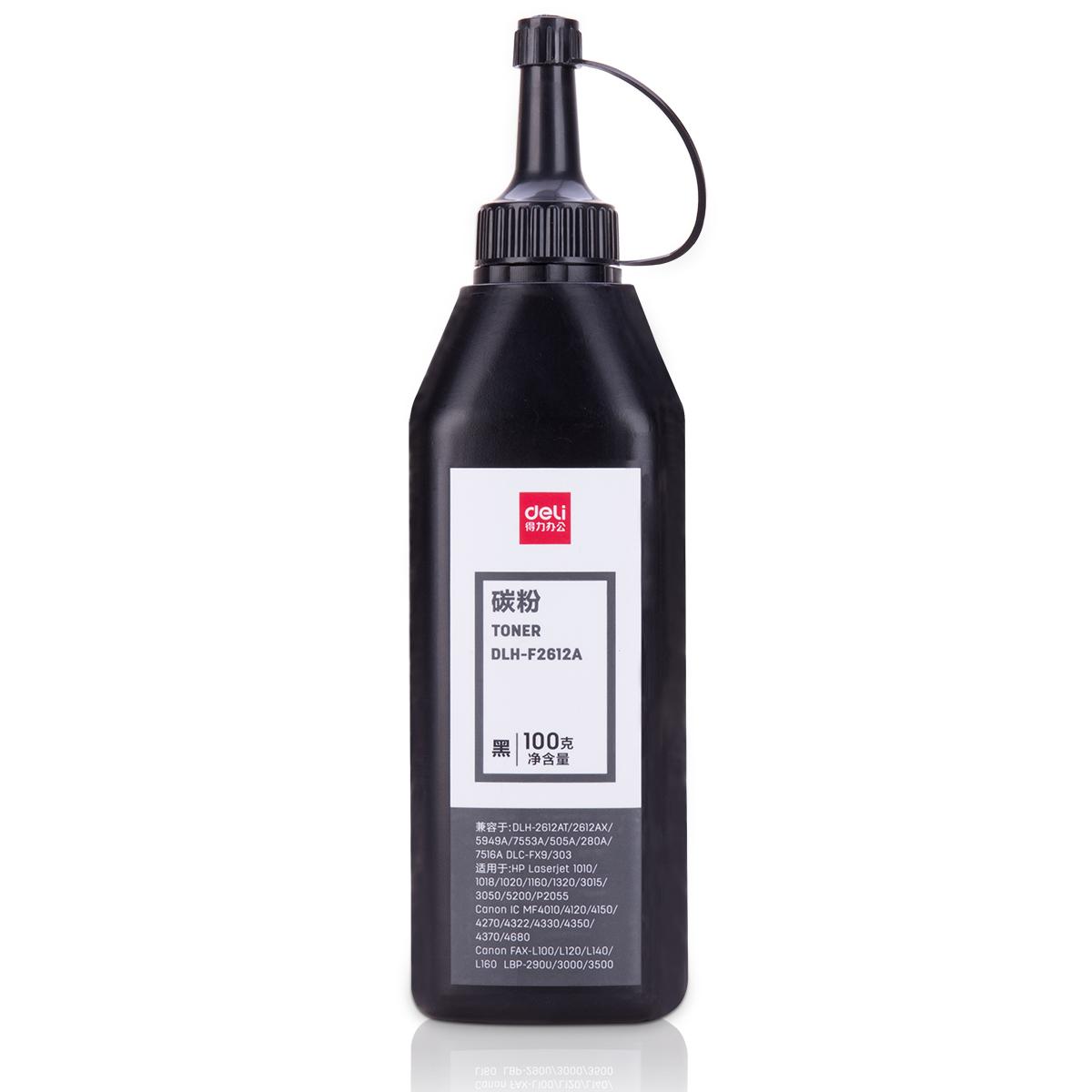 DELI/得力 碳粉 DLH-F2612A 颜色：黑色 单位:瓶