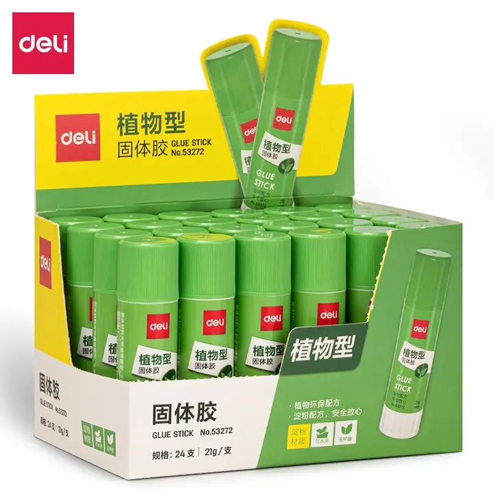 DELI/得力 植物固体胶 53272 颜色：白色 单位:支