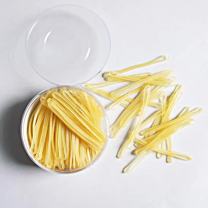 DELI/得力 橡皮筋 3212 微黄 50g/筒 70×60mm 单位:筒