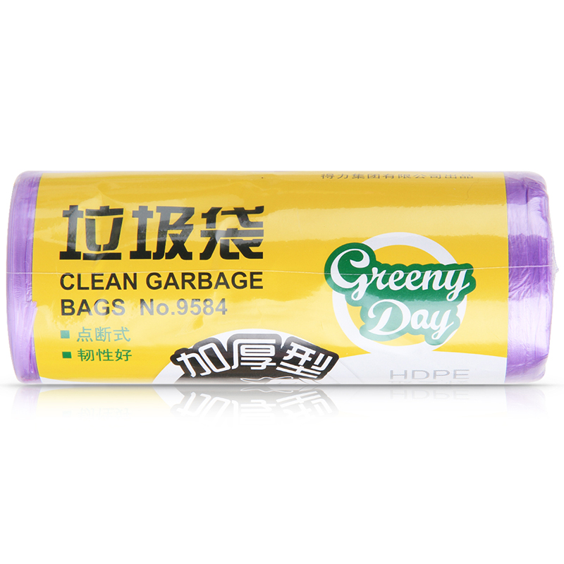 DELI/得力 垃圾袋 9584 混色 50×60cm 30只 八角底 单位:卷