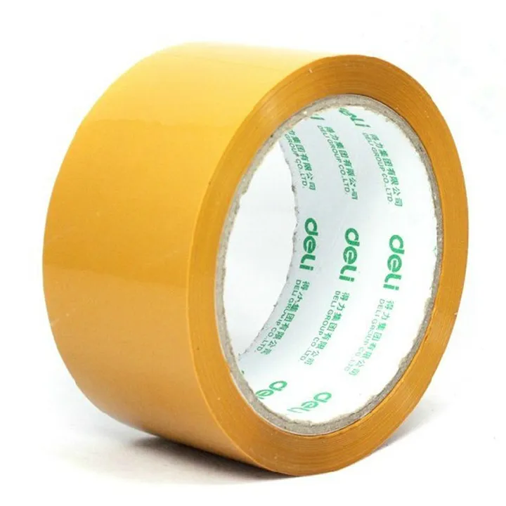 DELI/得力 封箱胶带 30358 尺寸：60y×60mm 包装数：6卷装 颜色：黄色 单位:筒