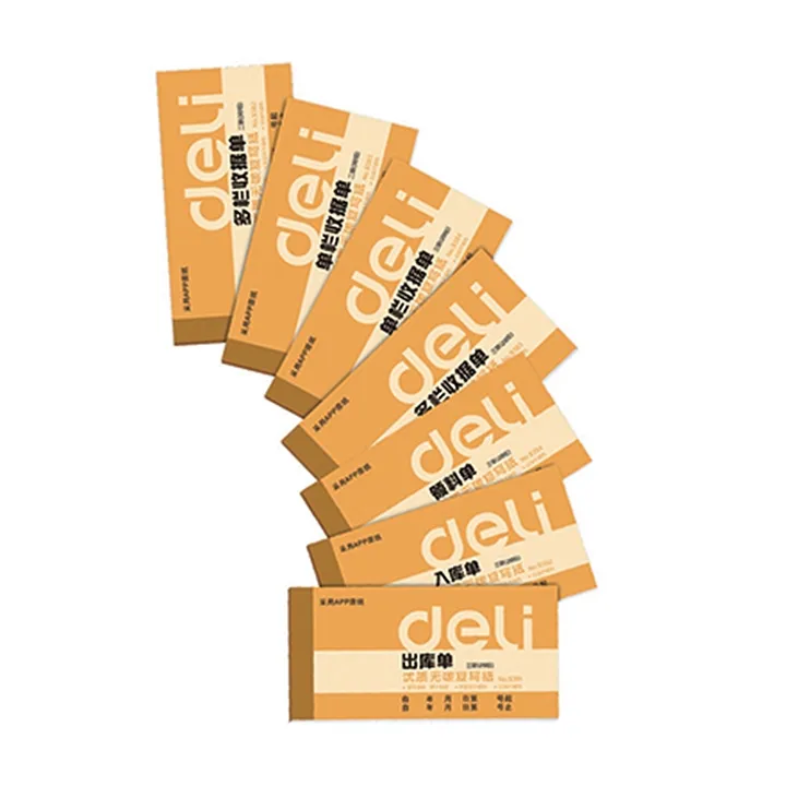 DELI/得力 三联多栏收据 9385 颜色：混色 尺寸：85×175mm 单位:本