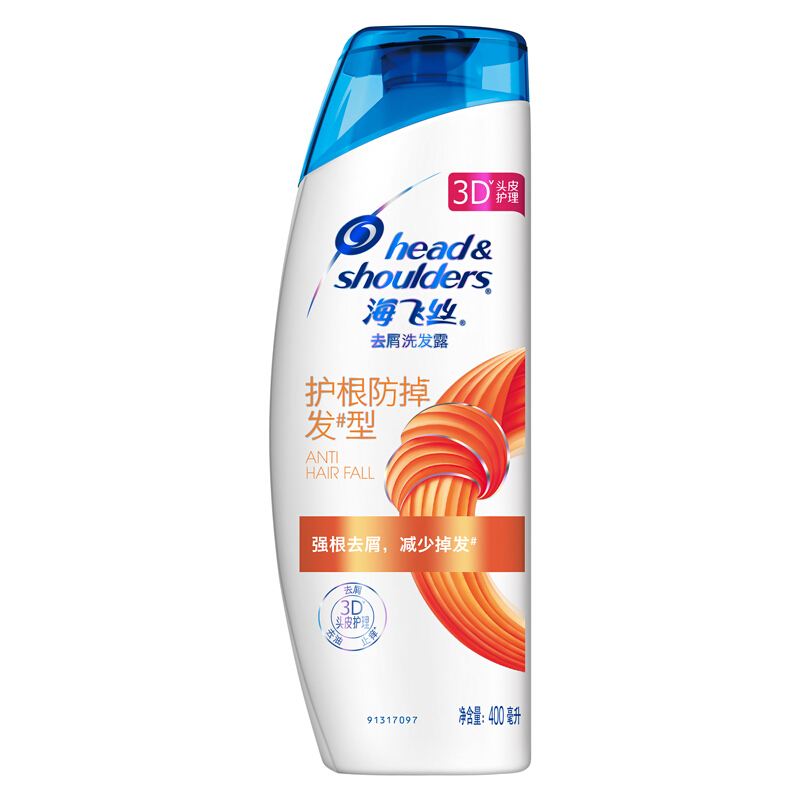 HEAD&SHOULDERS/海飞丝 洗发露 去屑护根防掉发  400ml 单位:瓶
