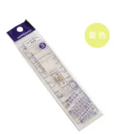 KOKUYO/国誉 透明直尺 WSG-CLC20 4色混装 单位:把